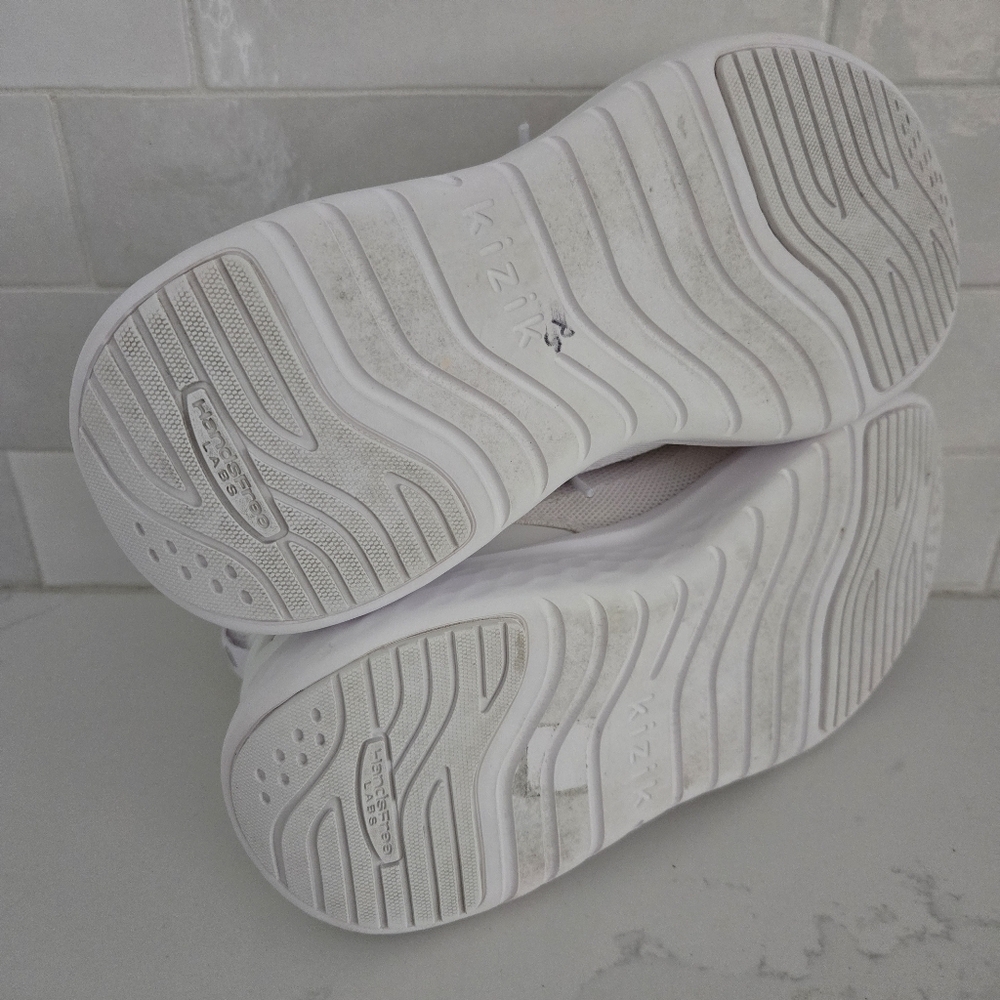 Kizik Athens Hands Free Knit Sneaker Slip On Laces White Women's Size 7.5 WIDE - Picture 6 of 8
